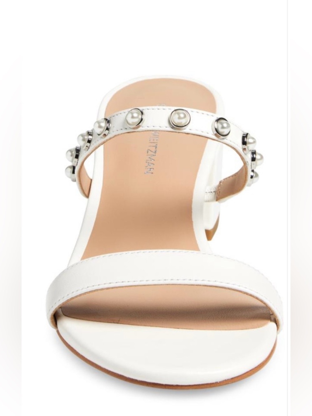 New Stuart Weitzman Pearly Strap 50 Block Slide Sandal size 7, 7.5